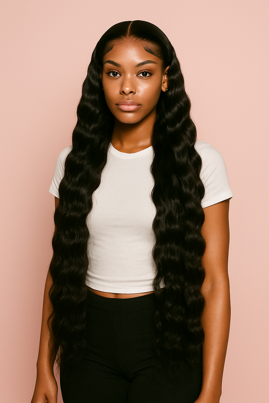 40” Deep Wave HD Lace Wig – 13x4 / 13x6 Frontal & 5x5 Closure Options | 100% Brazilian Human Hair